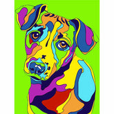 Painting by Numbers Colorful Wildlife Dog